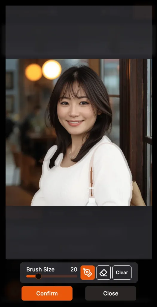 UndresswithAIで服を脱がす方法